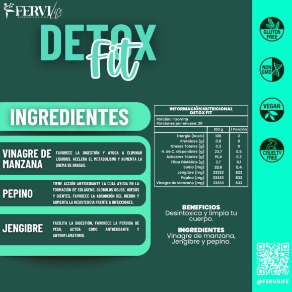 Gomitas Detox Fit (Desintoxicación corporal y quemador de grasa) - Imagen 4