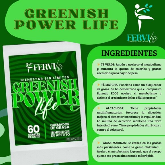 Triple Power Pack (CREATINA + ENERGIZING + GREENISH = FUERZA-ENERGIA-SALUD) - Imagen 5