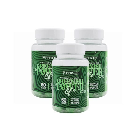 Pack 3 meses Greenish Power Life (Quemador de grasa e inhibidor de apetito)